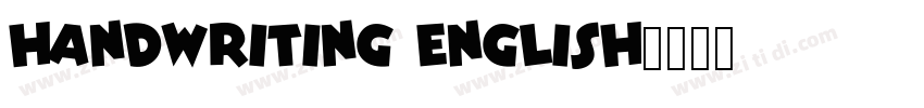 handwriting English字体转换